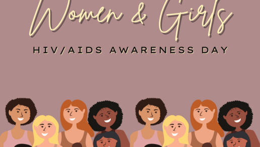 Graphic of women of different smiling and the text says National Women and Girls HIV/AIDS Awareness Day