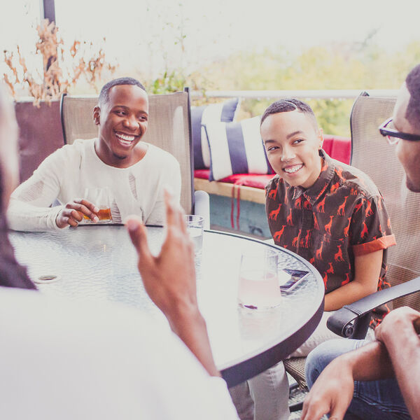 Group of people sitting at a table